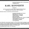 Konnerth Karl 1889-1968 Todesanzeige